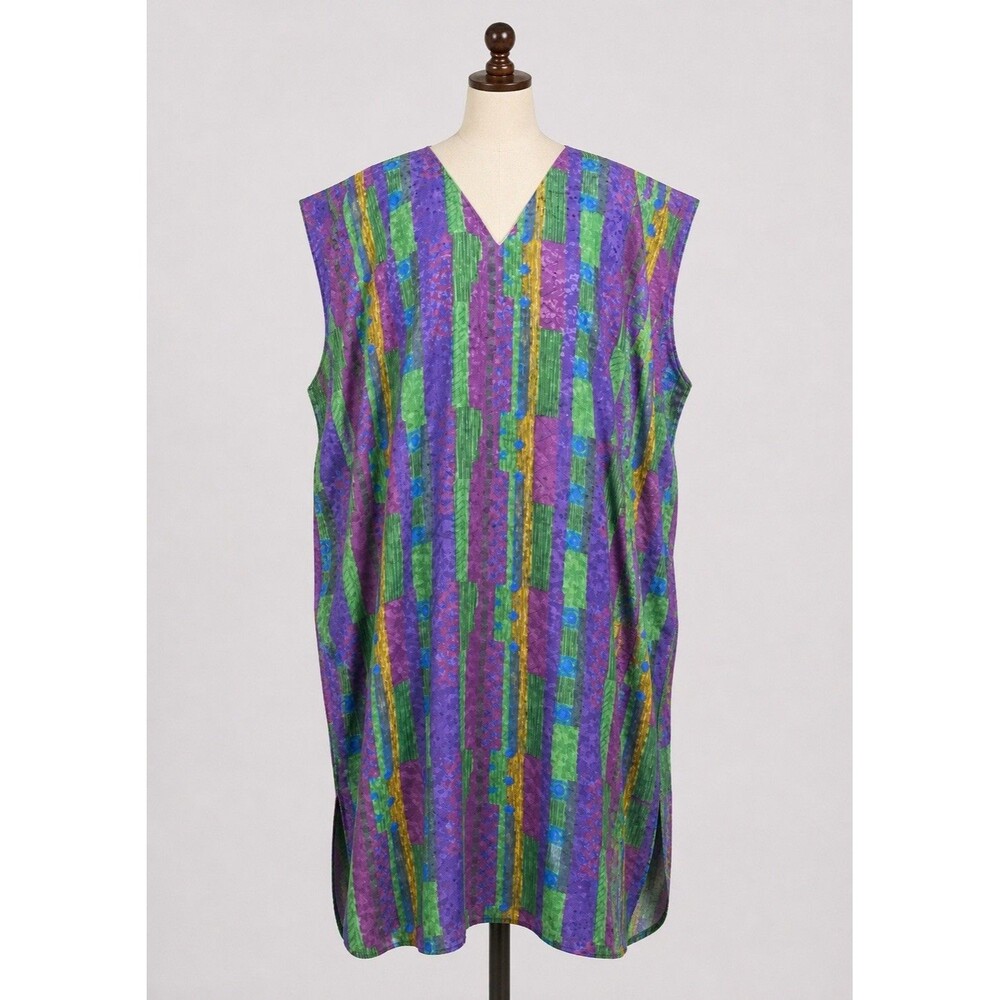 Winlar OS Kaftan Maxi Caftan Abstract Boho Muumuu V Neck One Size